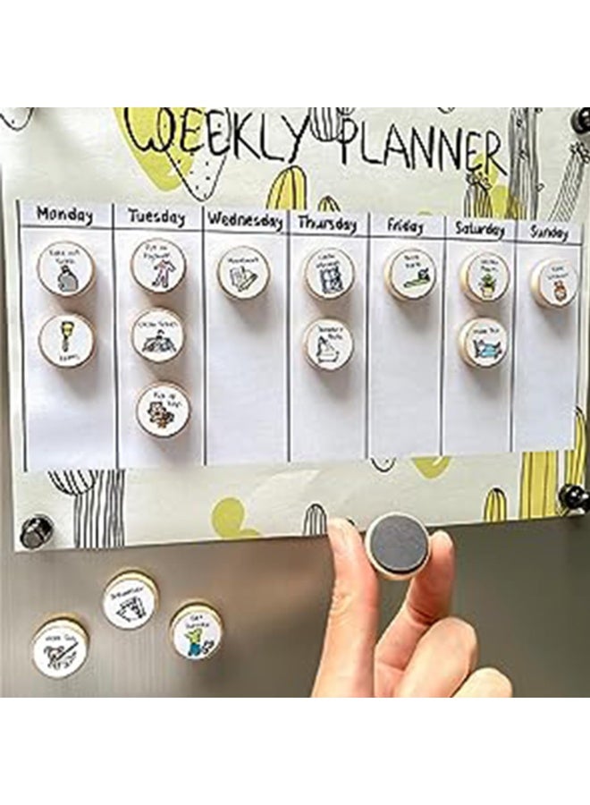 يُسلِّم 120 قطعة مغناطيس لاصق، مغناطيس دائري مرن مع دعامة لاصقة للحرف اليدوية، مغناطيسات لاصقة صغيرة، نقاط مغناطيسية مع دعامة لاصقة بديلة للشريط المغناطيسي. - Image 5